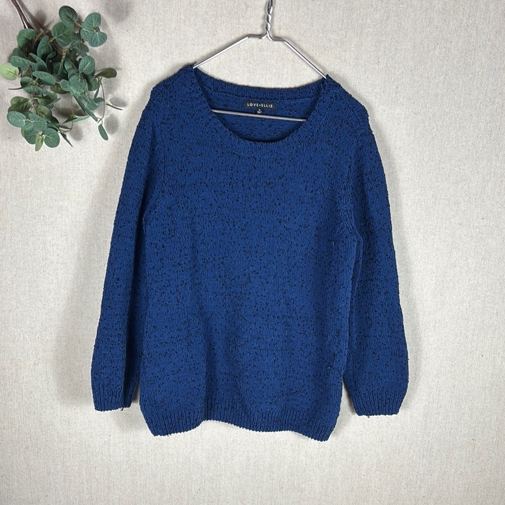 Love Ellie > Blue Crew Neck Sweater 1X